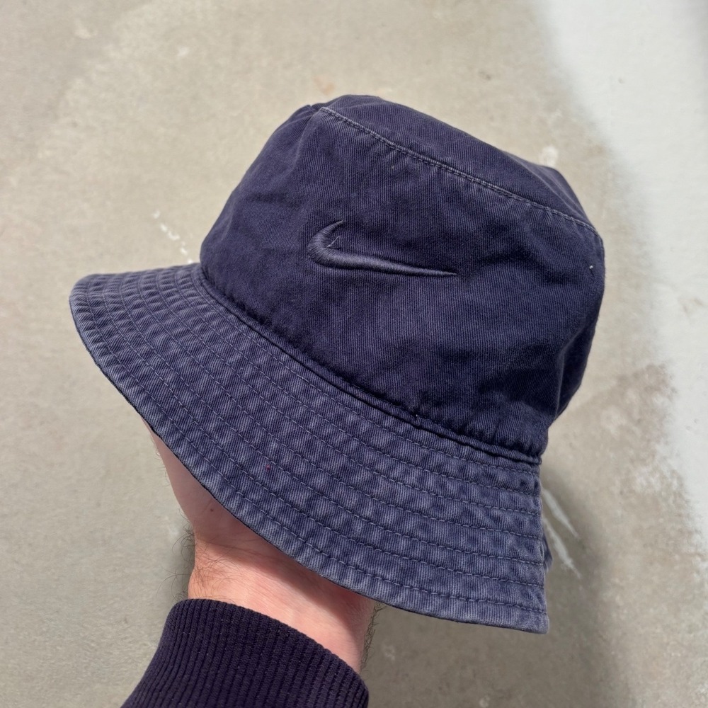 Nike Michigan Wolverines Bucket Hat Navy Blue Embroidered Swoosh L/XL Mens